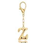 LILIE&WHITE Porte Clé Personnalisé Femme Lettre Z Or, Métal Hypoallergénique Sans Nickel, Finition Durable Anti-Décoloration, Mousqueton Sécurisé, Bijou De Sac Personnalisé, Idée Cadeau Chic