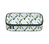 Lilies of The Valley Trousse à crayons spéciale pour filles garçons, grande trousse à crayons grande capacité, pochette à crayons pour étudiants papeterie avec fermeture éclair pour le travail de bu