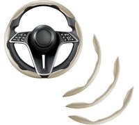 LiLiHeng Couvre Volant Voiture pour Fiat Tipo 500 500L 500X Ducato Protecteurs Housse de Accessoires D'intérieur Protecteurs Souple antidérapante Respirant,C