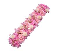 Lilihuimaoyi Composition Florale En Soie pour La Décoration D'événements avec Panneau Floral 3D, Rose Foncé