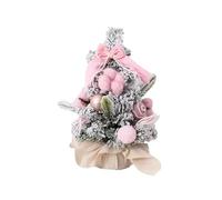 Lilihuimaoyi Ensemble de Mini Sapins de Noël Festifs avec Décorations Scintillantes pour La Décoration Intérieure, rose 30cm