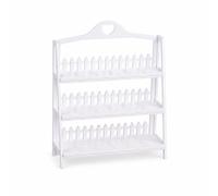 Lilihuimaoyi Étagère Maison Poupée, Plastique, Étagère Blanche | Structure légère, Décoration miniature, Embellissement d'espace, Pour jeunes décorateurs