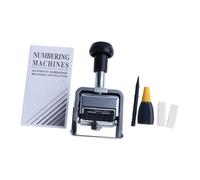 Lilihuimaoyi Numéroteur automatique Machine de numérotation tampon numéroteur auto-inclément Imprimante Fer résistant 6 chiffres Convient pour bureau, école, billet, 8 chiffres, individuels