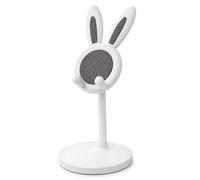 Lilihuimaoyi Support Téléphone Bureau Lapin Réglable, Blanc | Élément maintien, Support téléphone compact, Divertissement quotidien, Pour personnes âgées