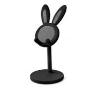 Lilihuimaoyi Support Téléphone Bureau Lapin Réglable, Noir | Élément maintien, Support téléphone compact, Divertissement quotidien, Pour personnes âgées