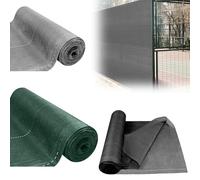 LILIIN Brise-vue - Pare-soleil - En polyéthylène haute densité - 150 g/m² - Avec serre-câbles - Pour terrain de sport, jardin, balcon - Gris - 1,8 x 10 m