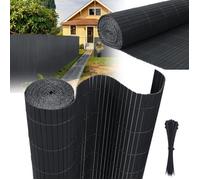LILIIN Canisse PVC pour jardin balcon terrasse, clôture brise-vent, Stores Balcon, Brise vue 180x500cm, Anthracite