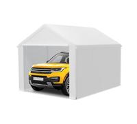 LILIIN Garage de tente 3 x 4 m résistant à l'hiver avec toit en polyéthylène (170 g/m²), pour voiture, SUV et camion, auvent de garage résistant aux UV, tente de stockage et tente de pâturage, parois