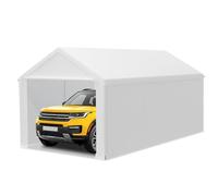LILIIN Garage de tente 3 x 6 m résistant à l'hiver avec toit en polyéthylène (170 g/m²), pour voiture, SUV et camion, auvent de garage résistant aux UV, tente de stockage et tente de pâturage, parois