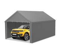 LILIIN Garage de tente 4 x 6 m résistant à l'hiver avec toit en polyéthylène (170 g/m²), pour voiture, SUV et camion, auvent de garage résistant aux UV, comme tente de stockage et tente de pâturage