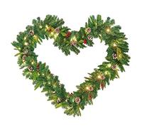 LILIIN Guirlande de Noël de 800 cm - Couronne décorative - Guirlande de Noël avec éclairage - 125 LED en PVC - Décoration de Noël - Couronne de sapin avec grandes pommes de pin et baies