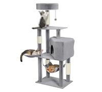 LILIIN Lit d'escalade pour chat avec hamac et possibilités de jeu - Grand chat stable - Jouet pour chat - Type B - Gris
