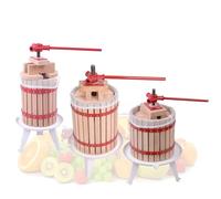 LILIIN Presse-fruits, manuel, en bois de hêtre, pour vin, jus, maïs, avec chiffon de pressage, manipulation (6 l, presse-fruits)