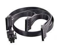 lilila-ree Câble adaptateur d'alimentation pour disque dur SATA 6 broches vers 3 x 15 broches uniquement pour blocs d'alimentation semi-modulaires EVGA GQ Series 50 cm