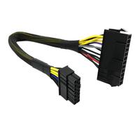 lilila-ree Câble adaptateur d'alimentation principal 20 broches vers 14 broches ATX PSU tressé pour PC et serveurs IBM Lenovo 12" (30 cm), noir