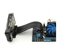 lilila-ree Carte graphique GPU verticale pleine vitesse PCI-E 4.0 x16 Câble élévateur haute vitesse Gen4 flexible Extension Port 90 degrés Adaptateur (200 mm)