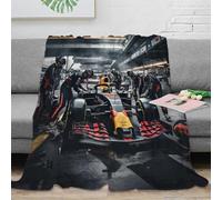 LILIlaobiao 60x80inch(150x200cm) Plaid Racing Perform A Pit Stop Couverture Polaire Flanelle, Jeté De Canapé, Convient pour Le Camping Pique - Nique Couverture Polaire Motif Formulaone