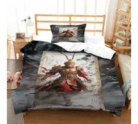 LILIlaobiao Aide Au Sommeil Housse De Couette De SunWuKong Design, Finesse The Singe King Linge De Lit, Doux Et Souple Literie, Microfibre Parure De Lit Single（135x200cm）