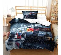 LILIlaobiao Bull Racing Housse De Couette Single（135x200cm）, Hypoallergénique Respirant Formulaone Linge De Lit Chaleur Literie Hygroscopique Parure De Lit pour Adultes & Enfants
