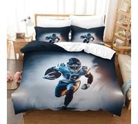 LILIlaobiao Football américain Fermeture À Glissière Parure De Lit Doux Et Souple Rugby Linge De Lit Finesse Literie Lavable Comfort Cover Différentes Tailles Housse De Couette Double（200x200cm）