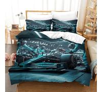 LILIlaobiao Formule 1 Parure De Lit De avec Formula Racing Couette en Microfibres Arborant Une Impression D’Un Literie Linge De Lit pour Adultes Enfants Doux Et Souple King（220x240cm）