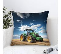 LILIlaobiao FT Tracteur Housses De Coussin Décoratives, pour Canapé Et Salon Motif Johndeer 50x50cm