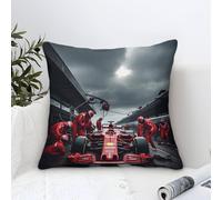 LILIlaobiao Housse De Coussin Ferrarii 50x50cm, Décoratif Canapé Coussin FormulaOne Perform A Pit Stop Coussin Décoratif pour Terrasse Banc Tente Salon Canapé