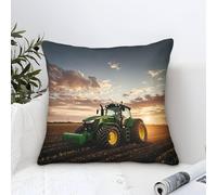 LILIlaobiao Housses De Coussins 45x45cm FT Tracteur, Housse d'oreiller Johndeer pour Maison Lit Canapé, Taie d'oreiller Joueur Moderne, Coussin Décoratifs Douce