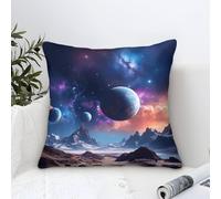 LILIlaobiao Housses De Coussins 50x50cm Cosmic Planets, Housse d'oreiller Univers pour Maison Lit Canapé, Taie d'oreiller Joueur Moderne, Coussin Décoratifs Douce