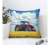 LILIlaobiao Housses De Coussins pour Garçon Fille Adulte, Housse d'oreiller FT Tracteur, 40x40cm Taie Oreiller Johndeer pour Canapé, Housse De Coussin Carrée Décorative