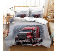 LILIlaobiao Lavable Lorry Design Literie Différentes Tailles Housse De Couette Chaleur Linge De Lit Aide Au Sommeil, Finesse Camion Parure De Lit Double（200x200cm）