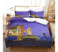 LILIlaobiao Navette Spatiale Parure De Lit Double（200x200cm） en Microfibre, Hypoallergénique The Discovery Shuttle Housse De Couette avec Fermeture À Glissière Literie pour Adultes Enfants