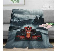 LILIlaobiao Plaid Polaire Sherpa Couverture Ferrarii Racing 60x80inch(150x200cm) Polaire Couverture De Canapé Plaid Fourrure Formulaone Ultra Douce Et Duveteuse Haute Qualité