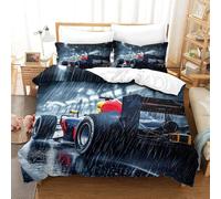 LILIlaobiao Racing Literie Set Soft Microfibre Formulaone Ensemble De Linge De Lit Double（200x200cm）, Formulaone Parure De Lit pour Adultes Enfants, Hypoallergénique