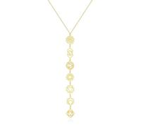 LILILEIDY Long collier doré pour femme - Collier délicat en Y tendance chakra yoga pour bal ou anniversaire, Plaqué or