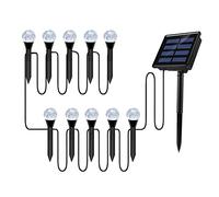 LILINBD 10 en 1 Spot Solaire Extérieur LED Jardin Pelouse Paysage Chemin Applique Murale