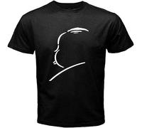 LILININ Alfred Hitchcock Crime Master Icon Logo Men's T Shirt Black T-Shirts à Manches Courtes(Large)