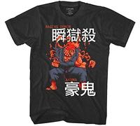 LILININ Street Fighter Gouki Akuma Raging Demon Men's T Shirt Japanese Ansatsuken T-Shirts à Manches Courtes(3X-Large)