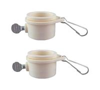Lilinzhi 1 paire de mâts de drapeau de type lourd avec clip pivotant, anneaux résistants aux intempéries, empêche la torsion pour accessoires de décoration de jardin