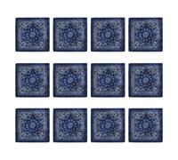 Lilinzhi Bandanas colorés en polyester multi-usage pour adolescents, garçons et filles, turban hip-hop imprimé floral, bleu marine, Taille unique