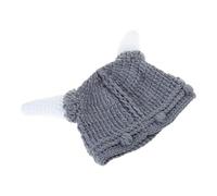 Lilinzhi Bonnet fantaisie en tricot amusant pour parent-enfant 3D Corne de bœuf barbare Viking Cosplay extensible crâne pour adultes et enfants, b, Taille unique