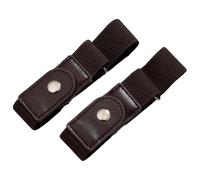 Lilinzhi Bouton de serrage de la ceinture sans boutons à coudre pour jean extensible boucle réglable rapide pantalon sans couture bouton jean extension de taille, marron foncé, taille unique