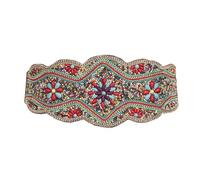 Lilinzhi Ceinture large bohème en perles pour femme - Ceinture élastique vintage pour femme - Accessoires décoratifs, D, taille unique