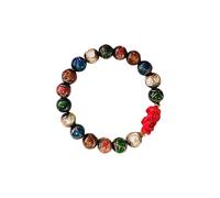 Lilinzhi Chaîne à main faite à la main en perles d'animaux - Accessoire de mode - Bijou élégant pour attirer la prospérité et le succès - Perle en verre naturel, 12mm, Comme décrit