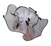Lilinzhi Chapeau bibi de mariage pour femme - Épingle à cheveux - Pour cocktail, fête, pilulier français, blanc, F