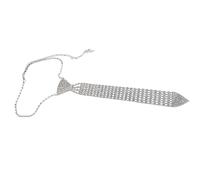 Lilinzhi Collier en strass en cristal pour femme avec col en forme de cravate, chaîne ajustable, long collier de mode pour fête multicolore