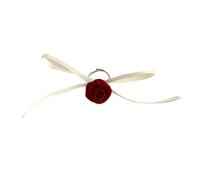 Lilinzhi Collier pendentif rose / bagues / boucles d'oreilles imitation fleur clavicule chaîne accessoire élégant fleur ornement pour usage quotidien accessoire délicat, taille unique, Comme décrit