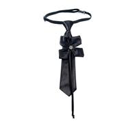 Lilinzhi Cravate pré-nouée à motif floral pour chemise formelle pour femme d'affaires réunions formelles, Noir, taille unique