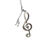 Lilinzhi Élégant support rouge avec note de musique accent douce note de musique porte-clés en alliage charmant sac breloque téléphone fille petit pendentif mignon porte-clés