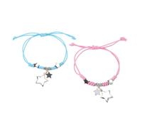 Lilinzhi Ensemble de bracelets de couple avec breloque étoile - Bracelet tendance - Bijoux tendance - Pour la Saint-Valentin - Accessoires pour homme et femme, taille unique, Comme décrit